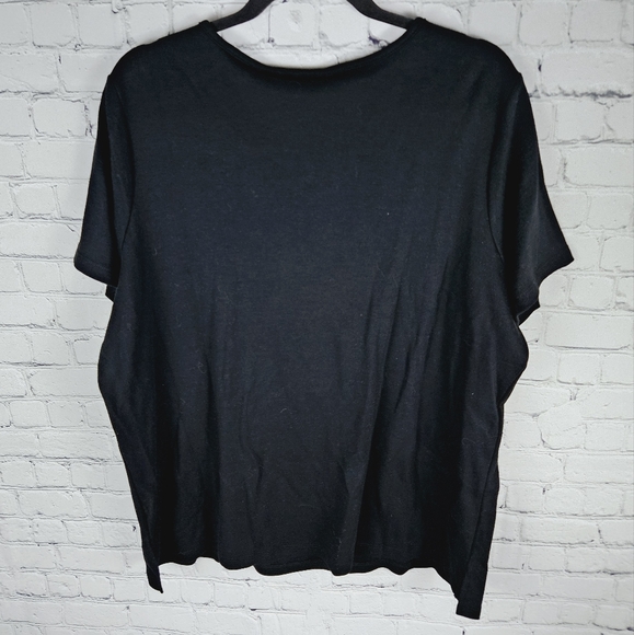 QUACKER FACTORY | bejeweled bedazzled flag heart v-neck short sleeve tee t-shirt - Picture 6 of 7